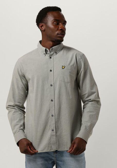 Blaue LYLE & SCOTT Casual-Oberhemd COTTON LINEN BUTTON DOWN SHIRT - large