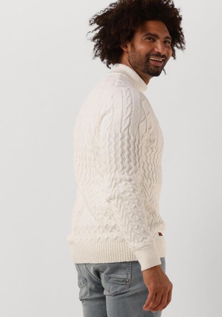 Beige CAST IRON Pullover MOCK NECK COTTON SOFT BOUCLE - large