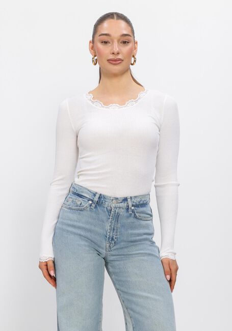 Wei&szlig;e ROSEMUNDE Top BABETTE SILK T-SHIRT LACE - large