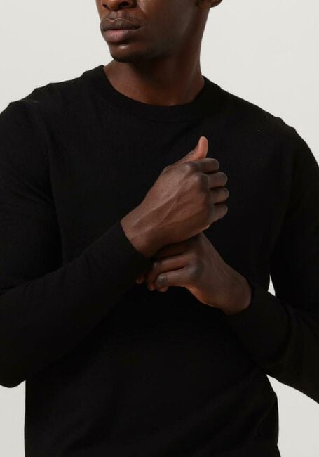 Schwarze SELECTED HOMME Pullover TOWN MERINO COOLMAX KNIW CREW B - large