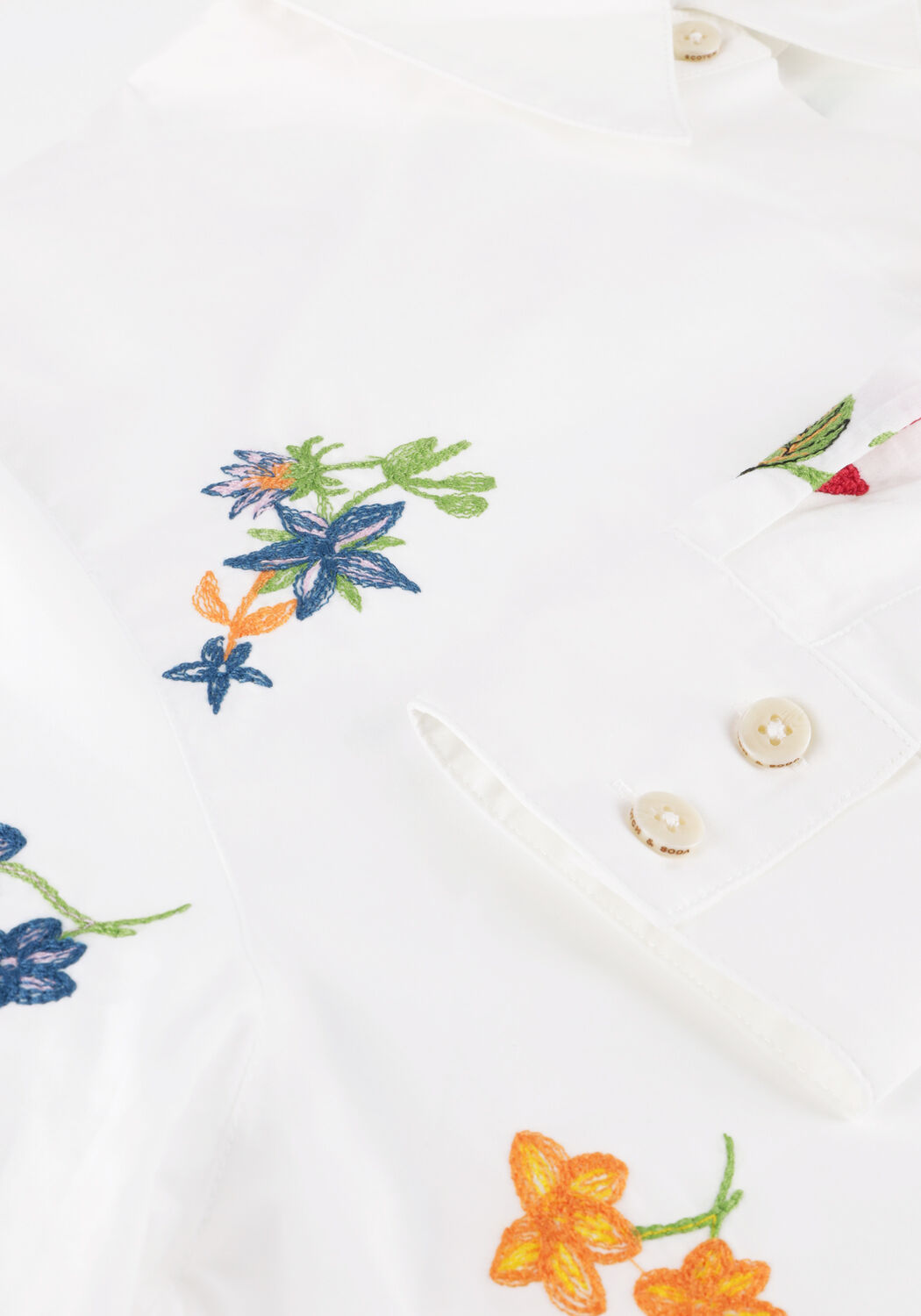 Wei&szlig;e SCOTCH & SODA Blusen EMBROIDERED BOXY FIT SHIRT - large
