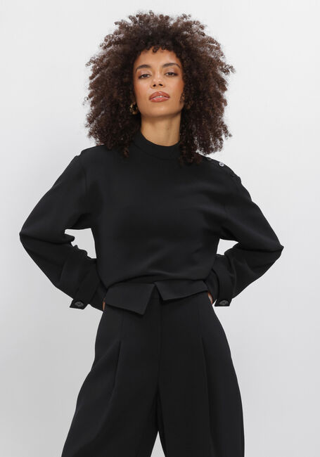 Schwarze DANTE6 Top RAES BUTTON DETAIL TOP - large
