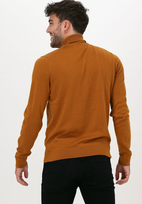 Orangene SELECTED HOMME Rollkragenpullover SLHTOWN MERINO COOLMAX KNIT RO - large