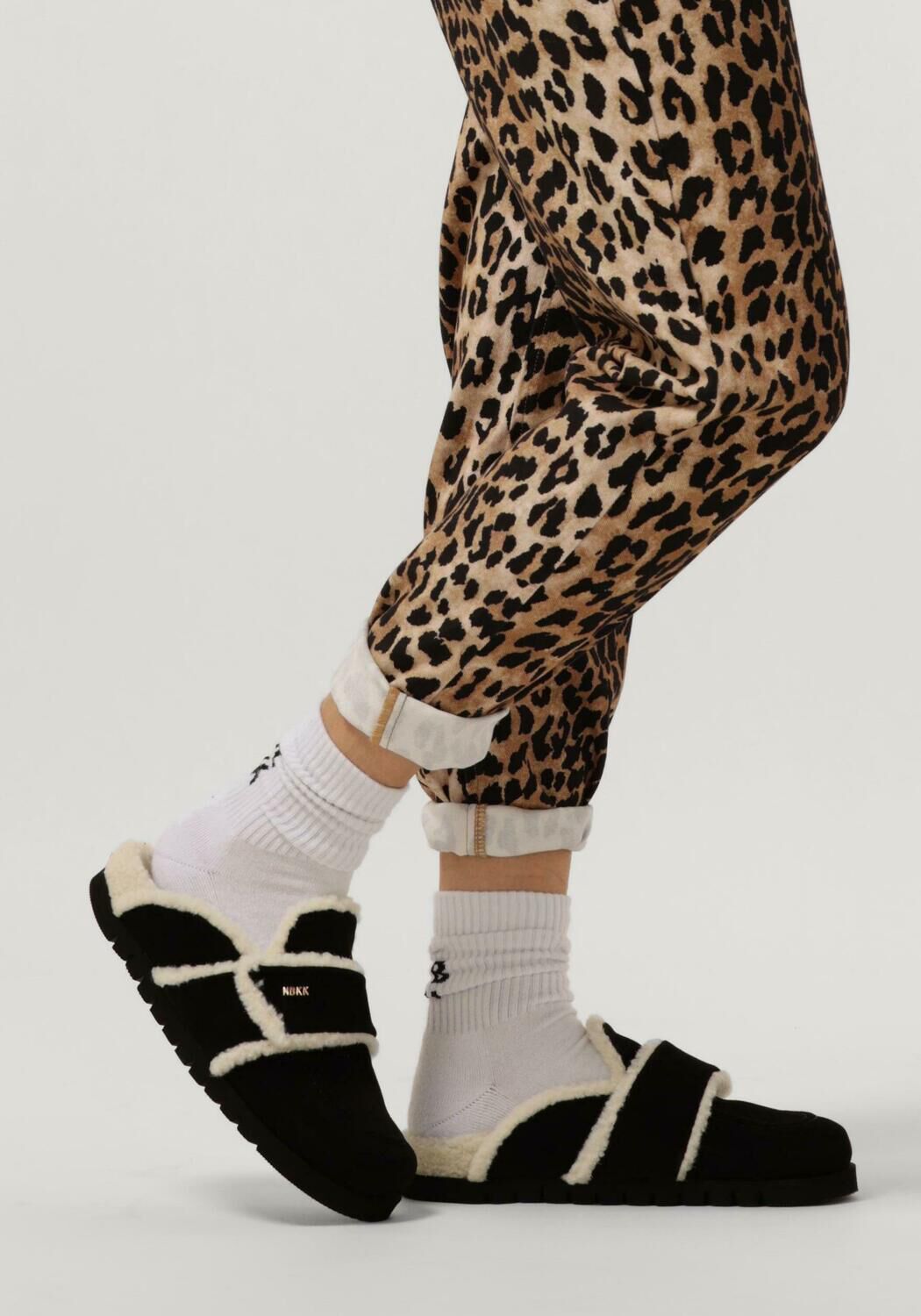 Schwarze NUBIKK Slipper TEDDY FUR - large