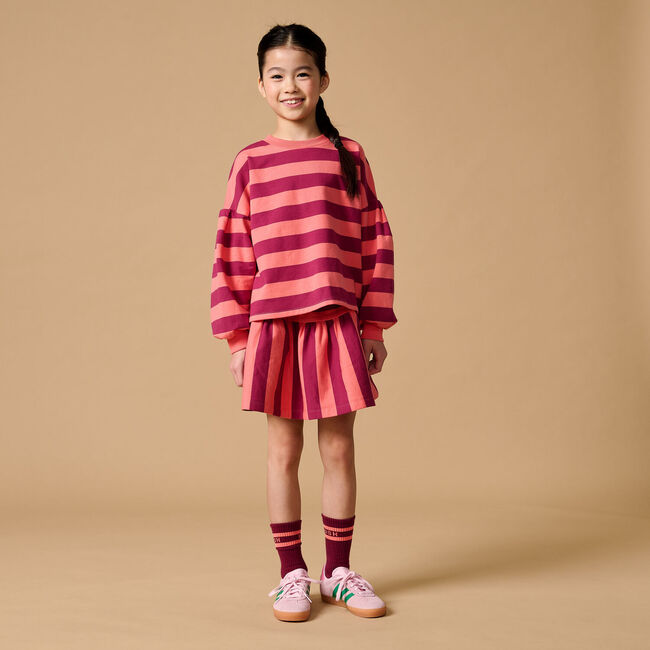 Mehrfarbige/Bunte PETIT BLUSH Minirock RUFFLE SKIRT STRIPE - large