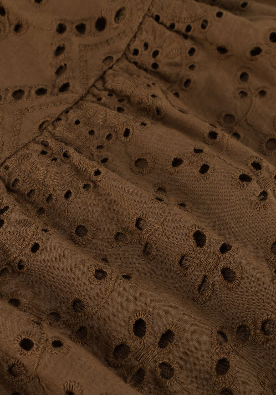 Braune NOTRE-V Minikleid NV-DONNA DRESS BRODERIE ANGLAISE DRESS - large