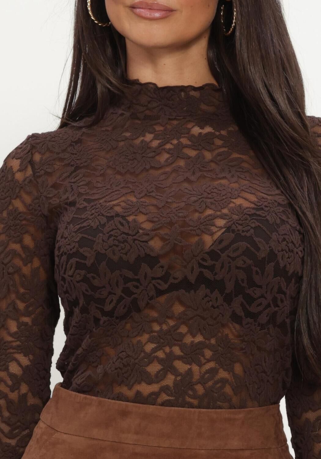Braune ROSEMUNDE Tops & T-shirts DELICIA LS TURTLENECK - large