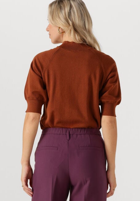 Braune SUMMUM Pullover SHORT SLEEVE SWEATER SOFT VISCOSE POLYAMIDE KNIT - large