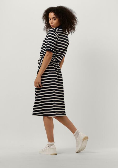 Blaue TOMMY HILFIGER Midikleid RLX F+F STRIPE POLO RS 1/2SLV - large