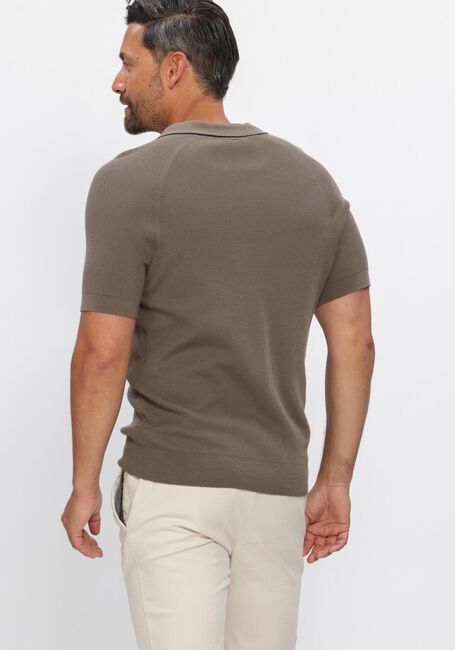 Beige PROFUOMO Polo-Shirt POLO OPEN COLLAR RIB - large