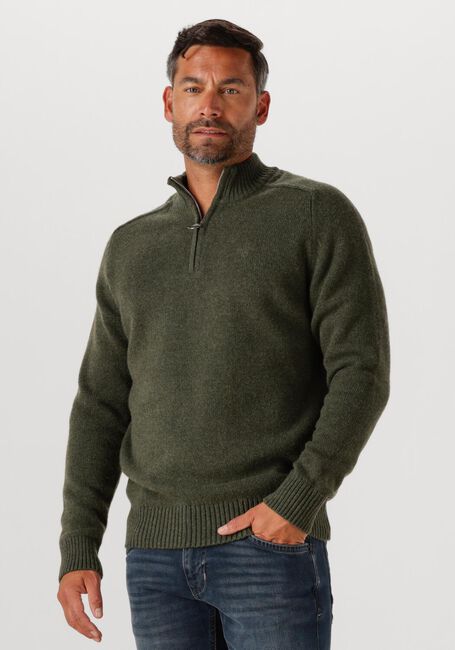 Grüne BARBOUR Pullover GRANGETWON HALF ZIP KNITTED JUMPER - large