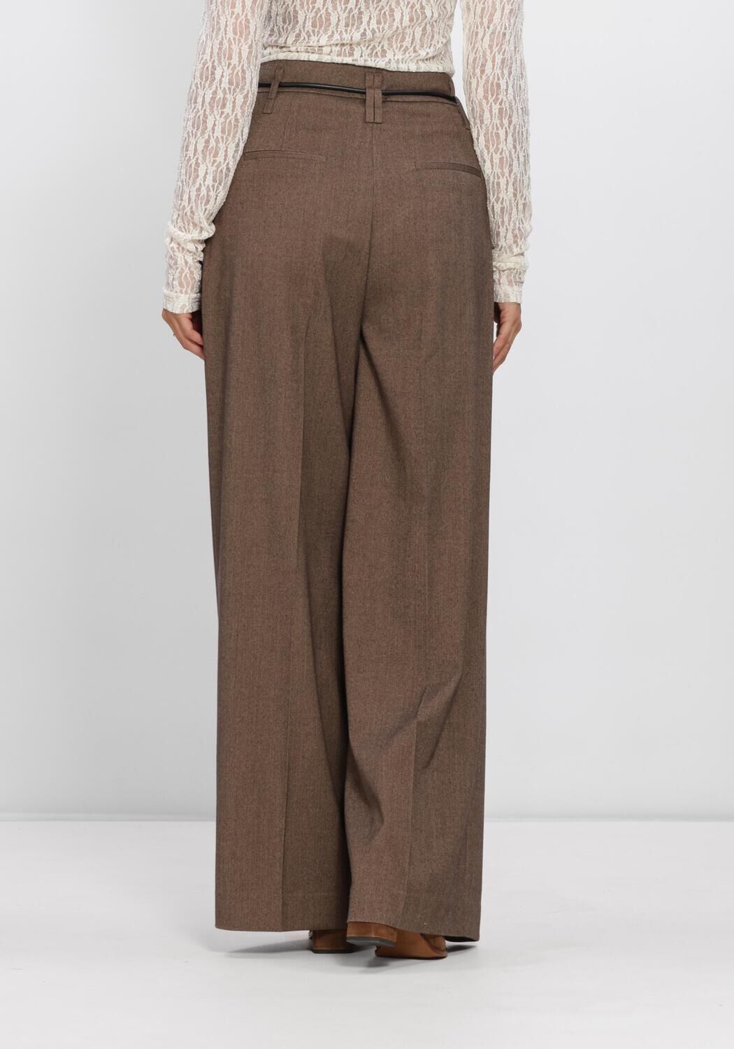 Braune AAIKO Weite Hose HAILEY TWEED VIS 518 - large
