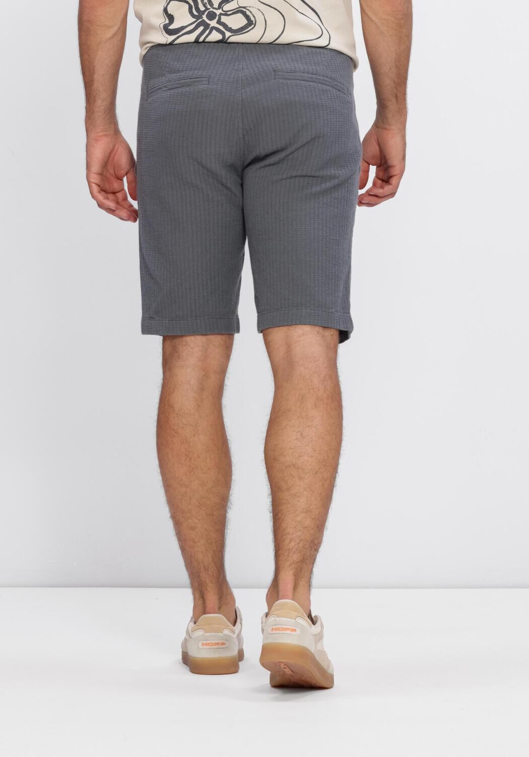 Dunkelgrau CAST IRON Kurze Hose CHINO SHORTS STRUCTURE - large