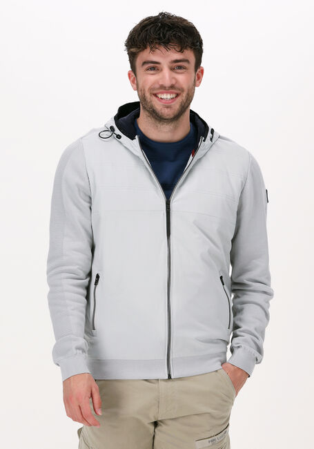 Graue VANGUARD Strickjacke HOODED JACKET COTTON POLYAMIDE - large