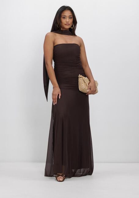 Braune NEO NOIR Maxikleid MISI MESH DRESS - large