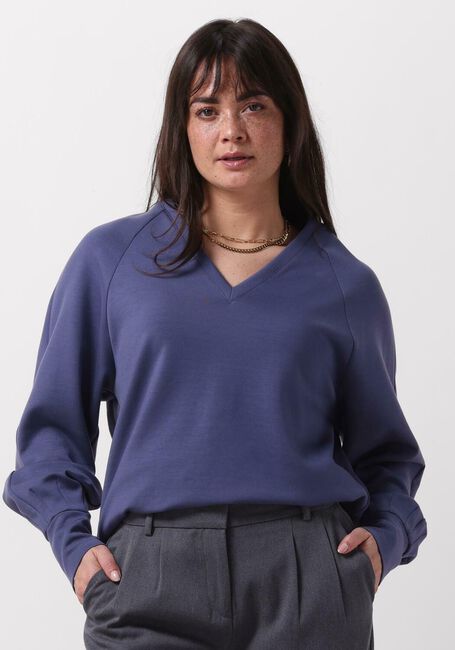 Blaue VANILIA Pullover SWEAT V-NECK RAGLAN - large