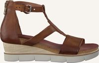Cognacfarbene OMODA Flache Sandalen 866017 - medium