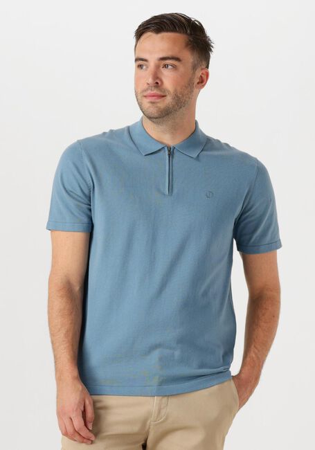 Blaue DSTREZZED Polo-Shirt DORIAN ZIP POLO - large