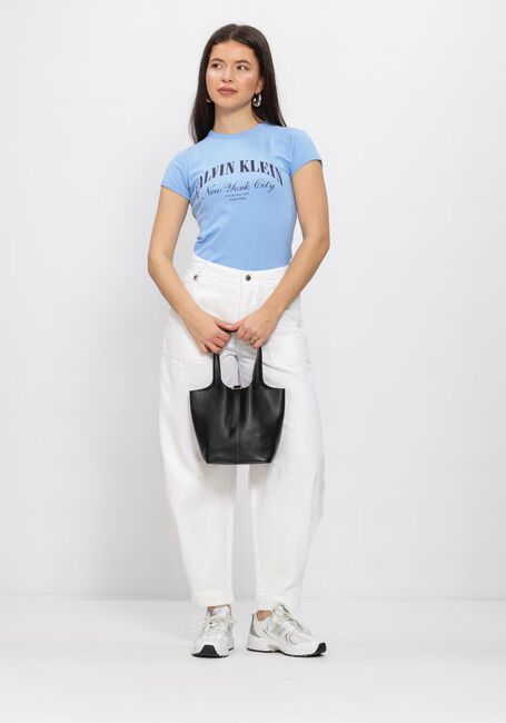 Blaue CALVIN KLEIN T-shirt SS GRAPHIC LOGO BABY TEE - large