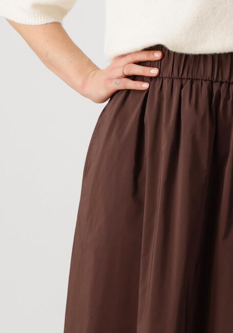 Braune NEO NOIR Midirock YARA POPLIN SKIRT - large