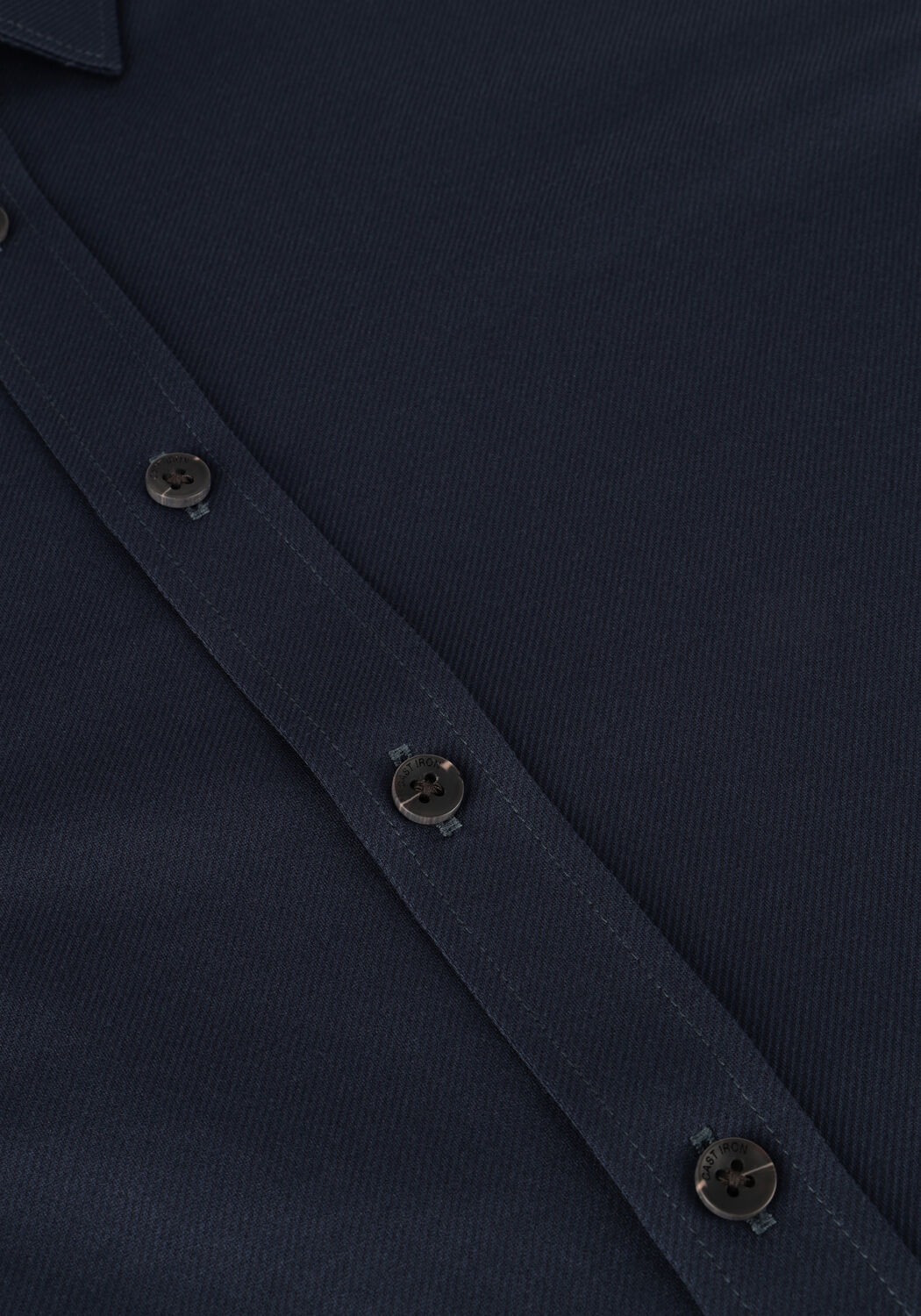 Blaue CAST IRON Casual-Oberhemd LONG SLEEVE SHIRT TWILL JERSEY 2 TONE - large