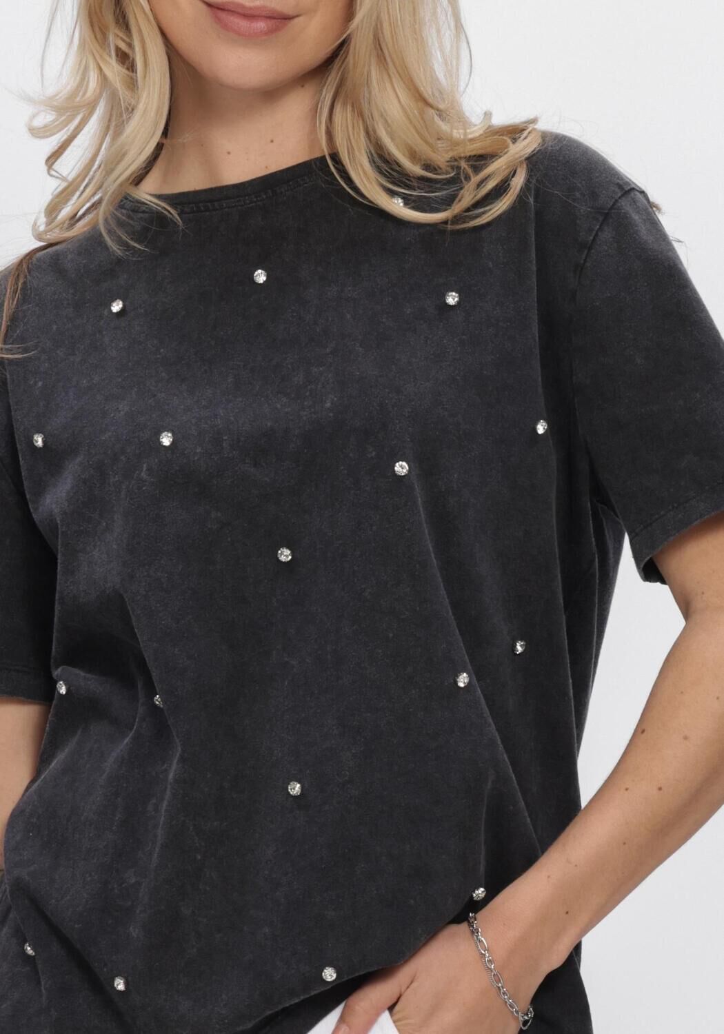 Graue WITHBLACK Tops & T-shirts WBLLAUREN PEARL SS TEE - large