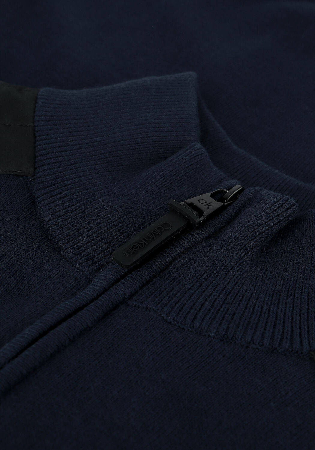 Blaue CALVIN KLEIN Pullover MIX MEDIA QUARTER ZIP - large