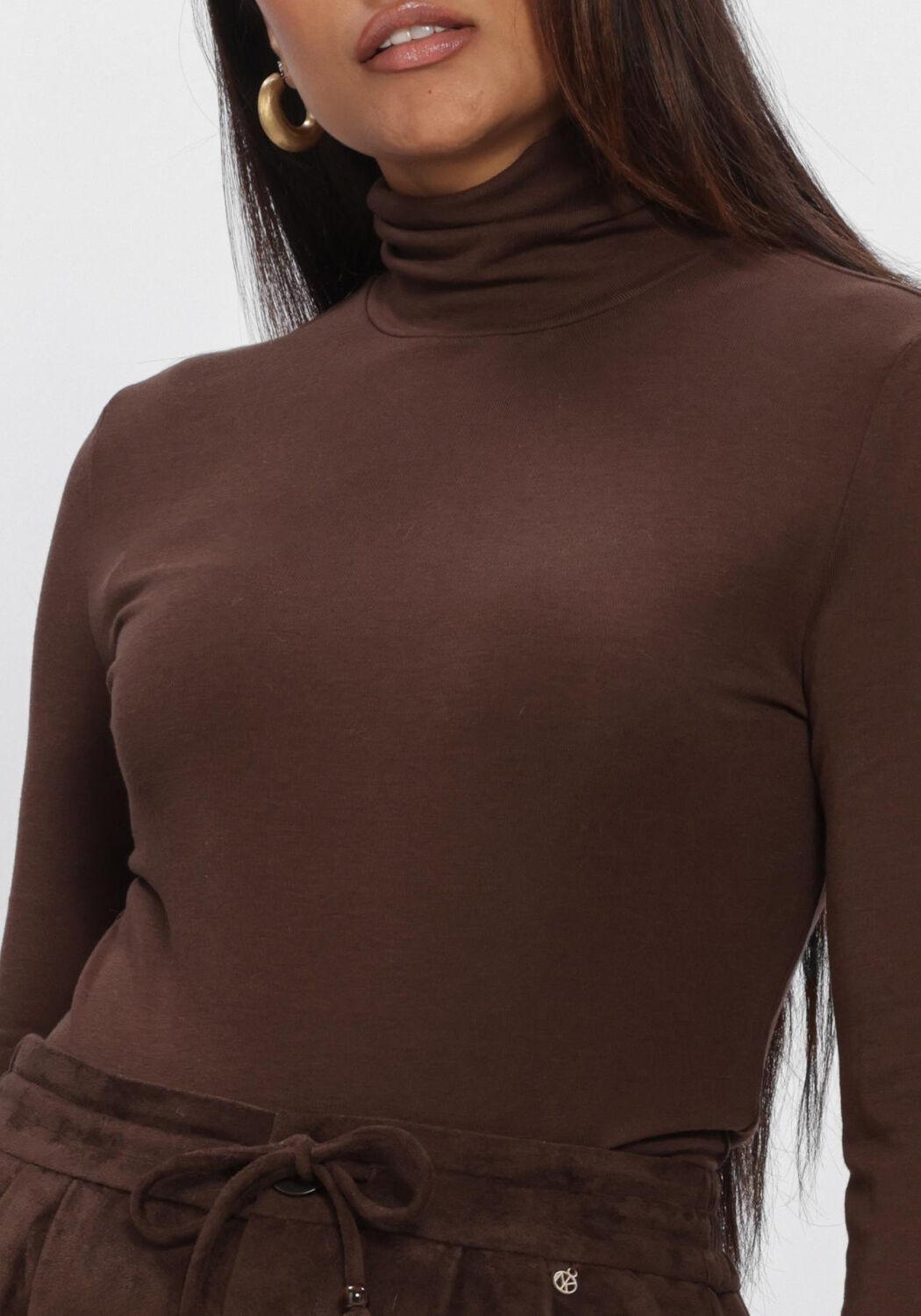 Braune NUKUS Rollkragenpullover GINNY PULLOVER - large