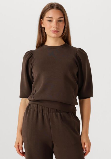 Braune SELECTED FEMME T-shirt SLFTENNY 3/4 SWEAT TOP - large