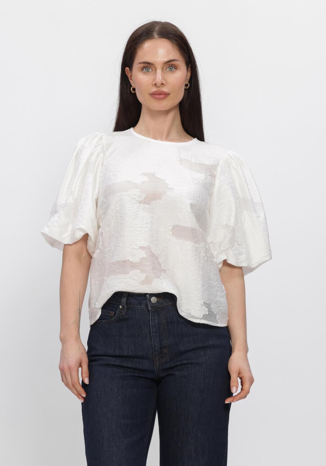 Wei&szlig;e MSCH COPENHAGEN Tops & T-shirts MSCHORKIDEA 2/4 TOP - large