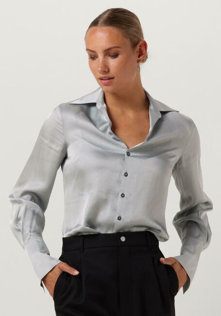 Graue VANILIA Blusen SATIN SHIRT - large