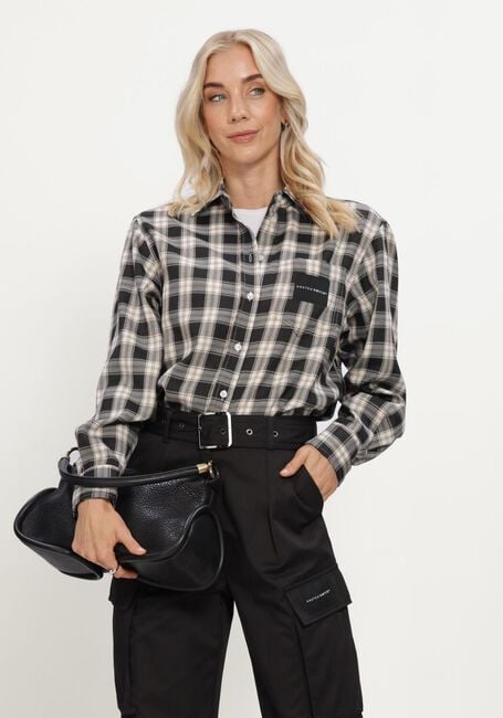 Schwarze HAUTE L'AMITI&Eacute; Blusen EARLY HAUTE CHECK SHIRT - large