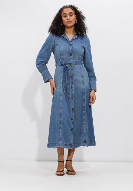 Blaue MSCH COPENHAGEN Maxikleid MSCHTURO ALENA SHIRT DRESS - large