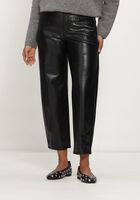 Schwarze CAMBIO Hosen ELIN VEGAN NAPPA LEATHERSTRETCH