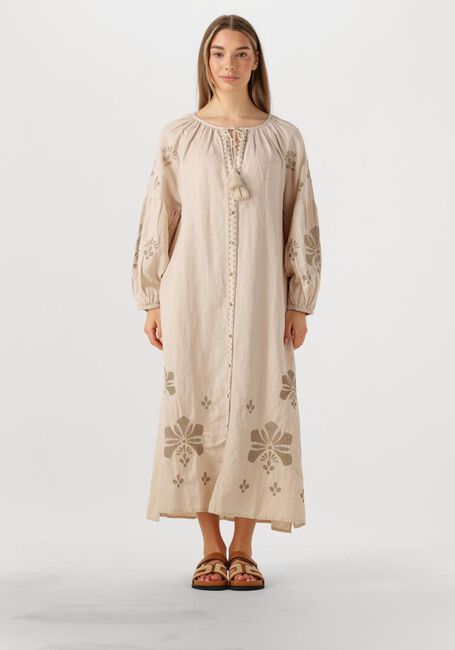 Sand SUMMUM Maxikleid LONG DRESS LINEN HEAVY EMBROIDERY - large