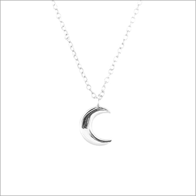 Silberne ALLTHELUCKINTHEWORLD Kette FORTUNE NECKLACE MOON - large
