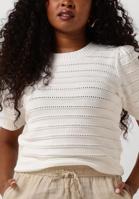 Nicht-gerade weiss NEO NOIR Top SIDRA STITCH SOLID KNIT BLOUSE - large