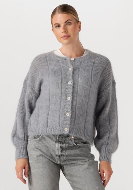 Blaue DES PETITS HAUTS Strickjacke CHOUETTE - large