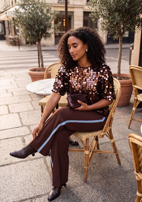 Braune POM AMSTERDAM Top NINA CHOCOLATE BROWN - large