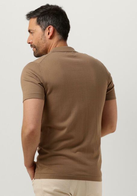 Braune DSTREZZED Polo-Shirt POLO S/S COTTON KNIT - large