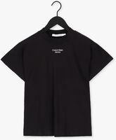 Schwarze CALVIN KLEIN T-shirt STACKED LOGO LOOSE TEE