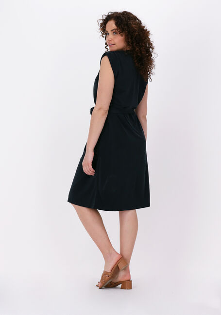Schwarze SUMMUM Midikleid DRESS WASHED MODAL PIQUE - large
