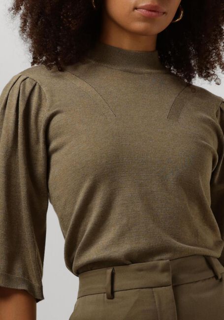 Olive MINUS Pullover KYLINA HIGH NECK KNIT T-SHIRT - large