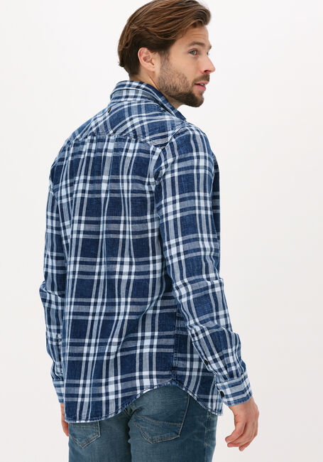 Blaue PME LEGEND Casual-Oberhemd LONG SLEEVE SHIRT INDIGO DENIM - large