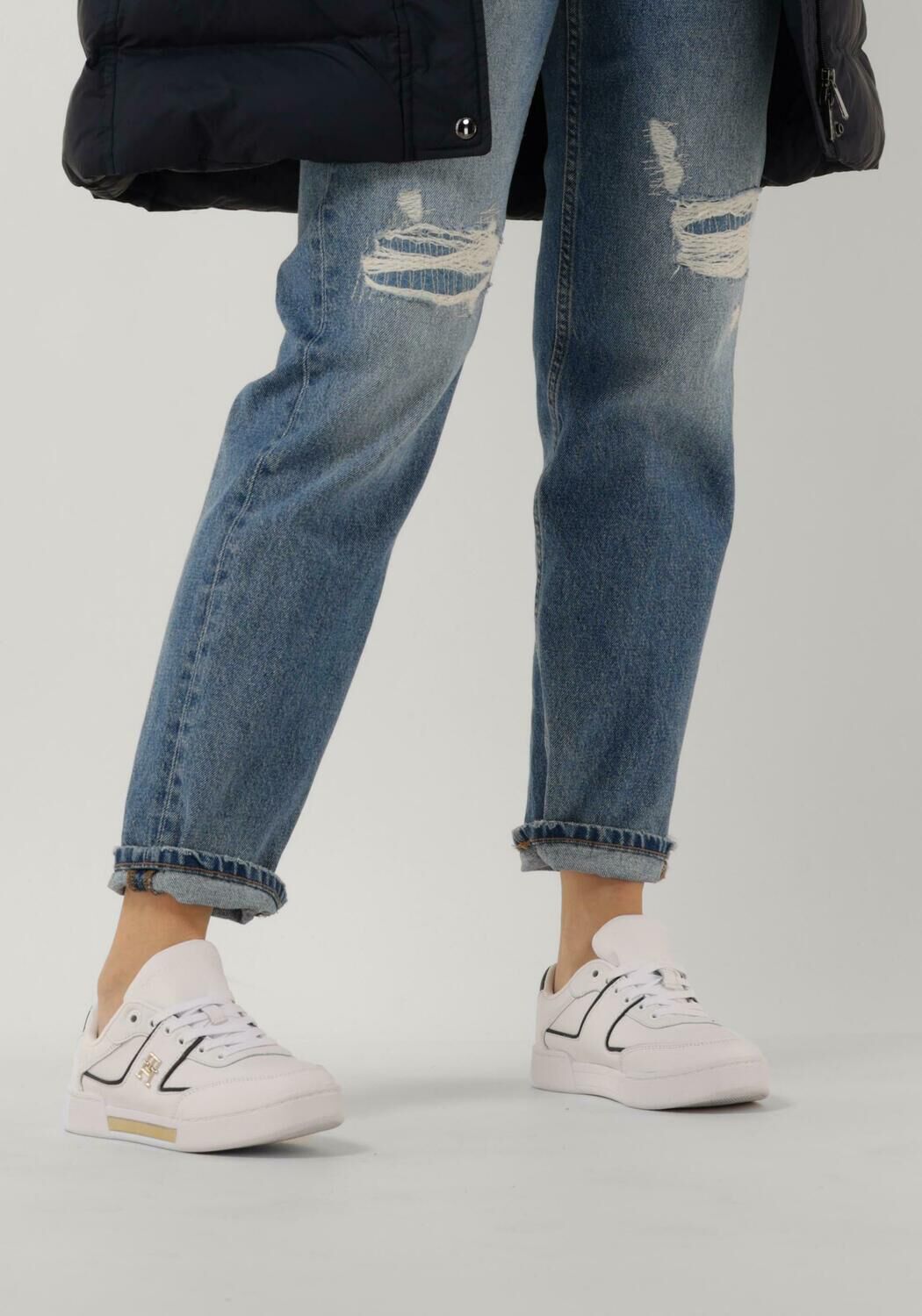 Wei&szlig;e TOMMY HILFIGER Sneaker Low TH PREP COURT - large