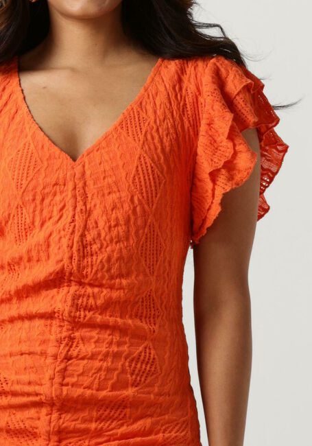 Orangene COLOURFUL REBEL Minikleid ZORAH BRODERIE DRESS - large