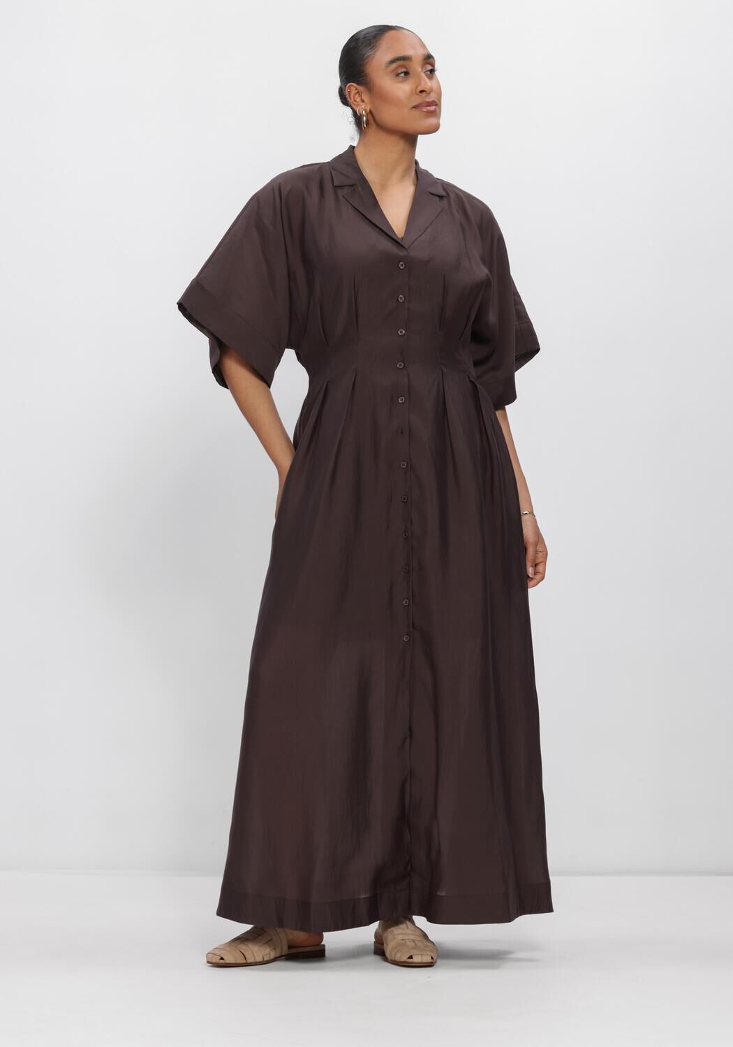 Braune COPENHAGEN MUSE Maxikleid CMMOLLY-DRESS 207892 - large