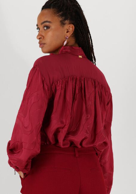 Rote POM AMSTERDAM Blusen JAQCUARD BURGUNDY RED - large