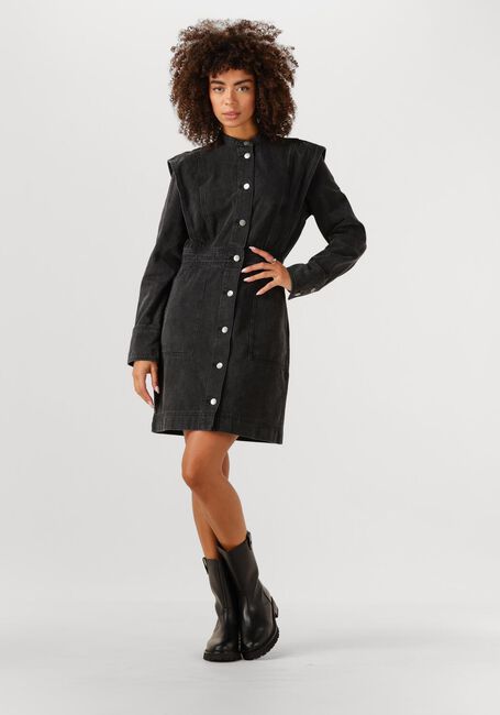 Schwarze ROUGE EDIT Minikleid ROUMORA LS SHORT DENIM DRESS - large