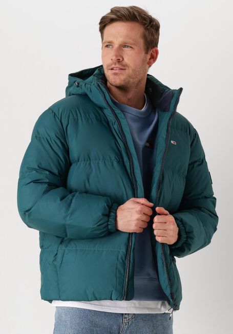Grüne TOMMY JEANS Wattierte Jack TJM ESSENTIAL DOWN - large